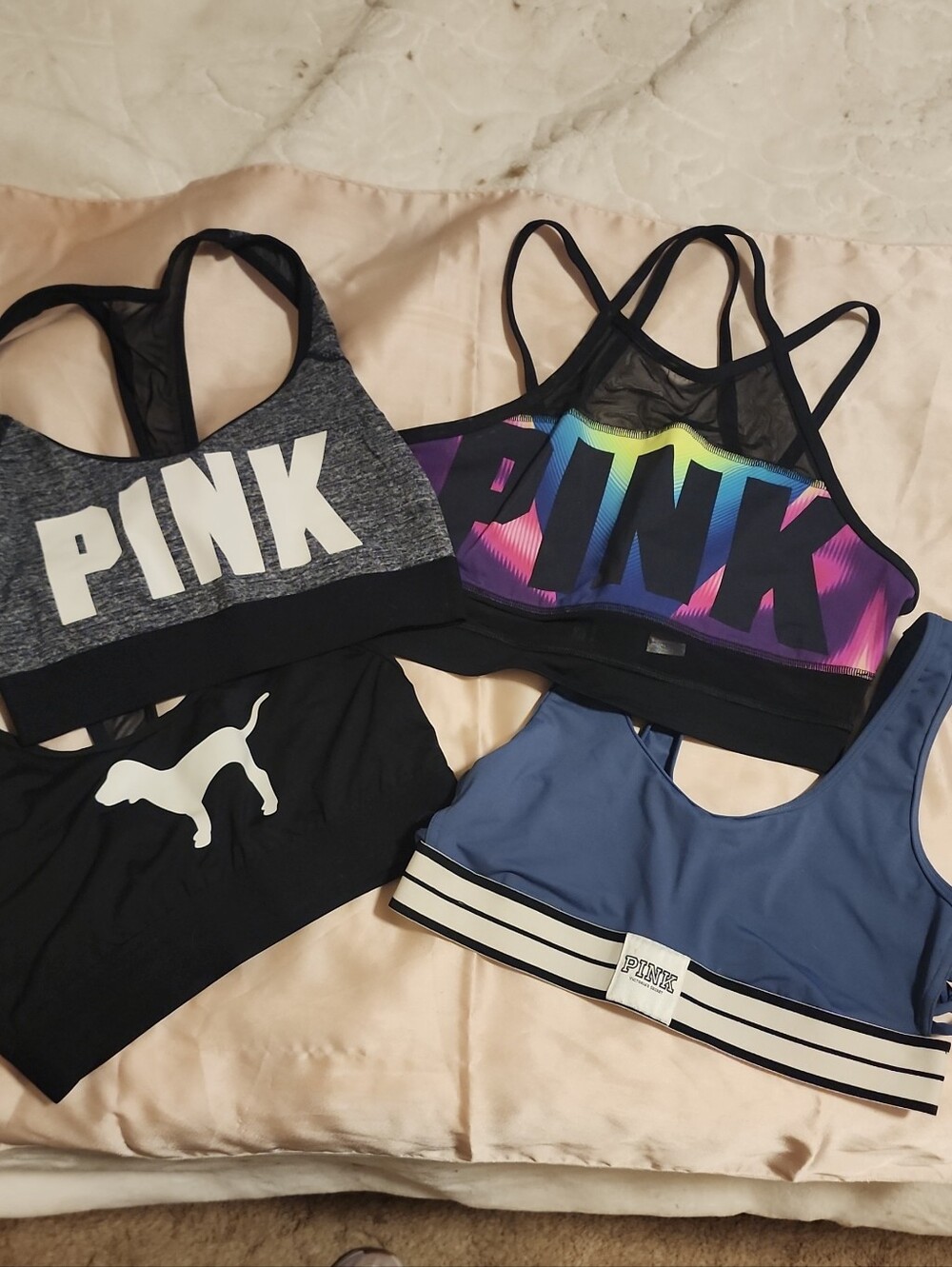 FOUR (4)PINK Victoria's Secret Sports Bras Set (All Size M)